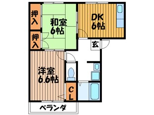 ｸﾞﾘｰﾝﾊｲﾂⅡの物件間取画像